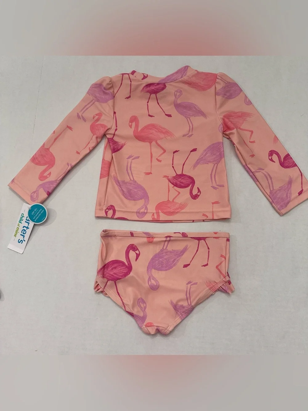 Carter's Child of Mine Toddler Girl Rash Guard 2 Piece Swimsuit Set Size 18 Mths